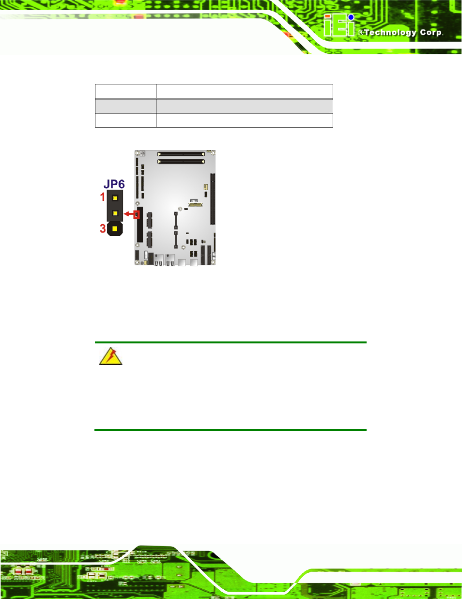 6 chassis installation, 1 airflow, Hassis | Nstallation, Figure 4-12: pci-104 voltage jumper location, Table 4-8: pci-104 voltage jumper settings | IEI Integration NOVA-HM551 v1.10 User Manual | Page 75 / 162