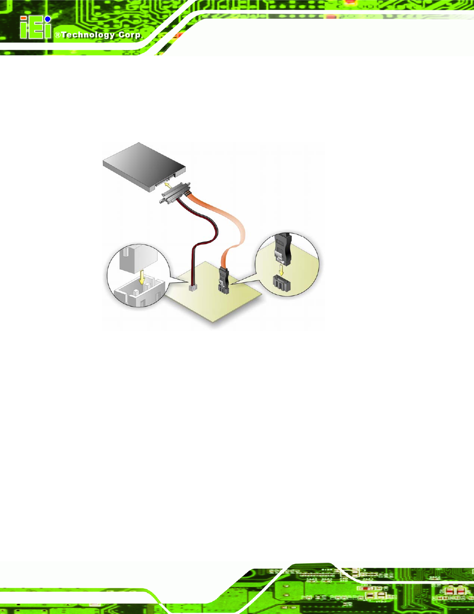 5 four serial port connector, Figure 4-16: sata drive connection | IEI Integration NOVA-HM551 v1.10 User Manual | Page 80 / 162