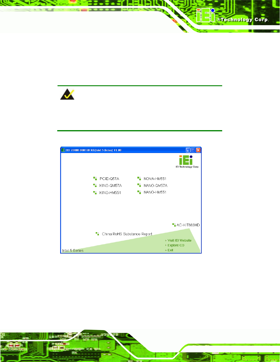 9 software installation, Oftware, Nstallation | Figure 4-22: introduction screen | IEI Integration NOVA-HM551 v1.10 User Manual | Page 85 / 162