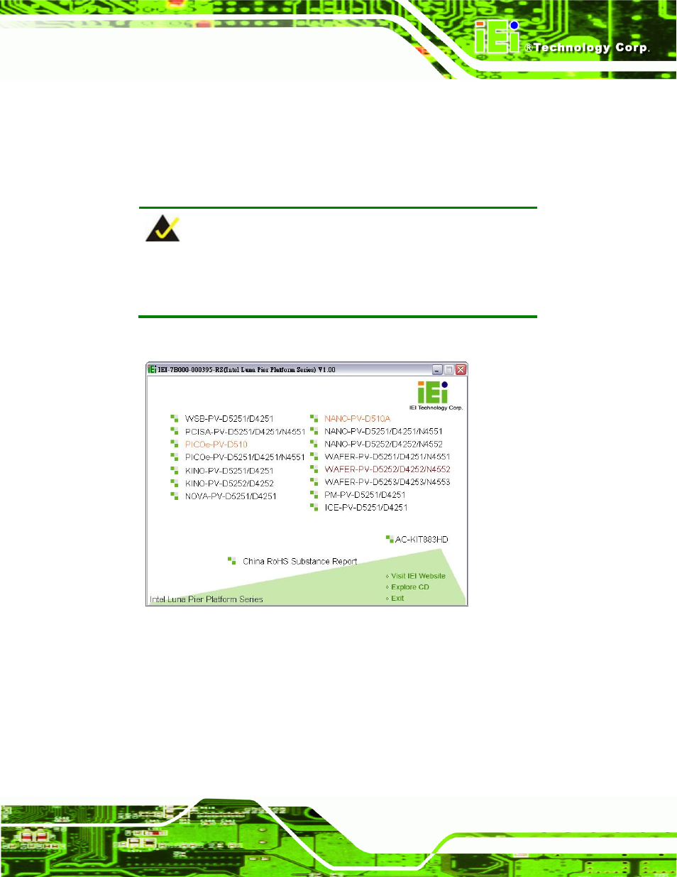 9 software installation, Oftware, Nstallation | Figure 4-23: introduction screen | IEI Integration NOVA-PV-D4251_D5251 v1.01 User Manual | Page 103 / 179