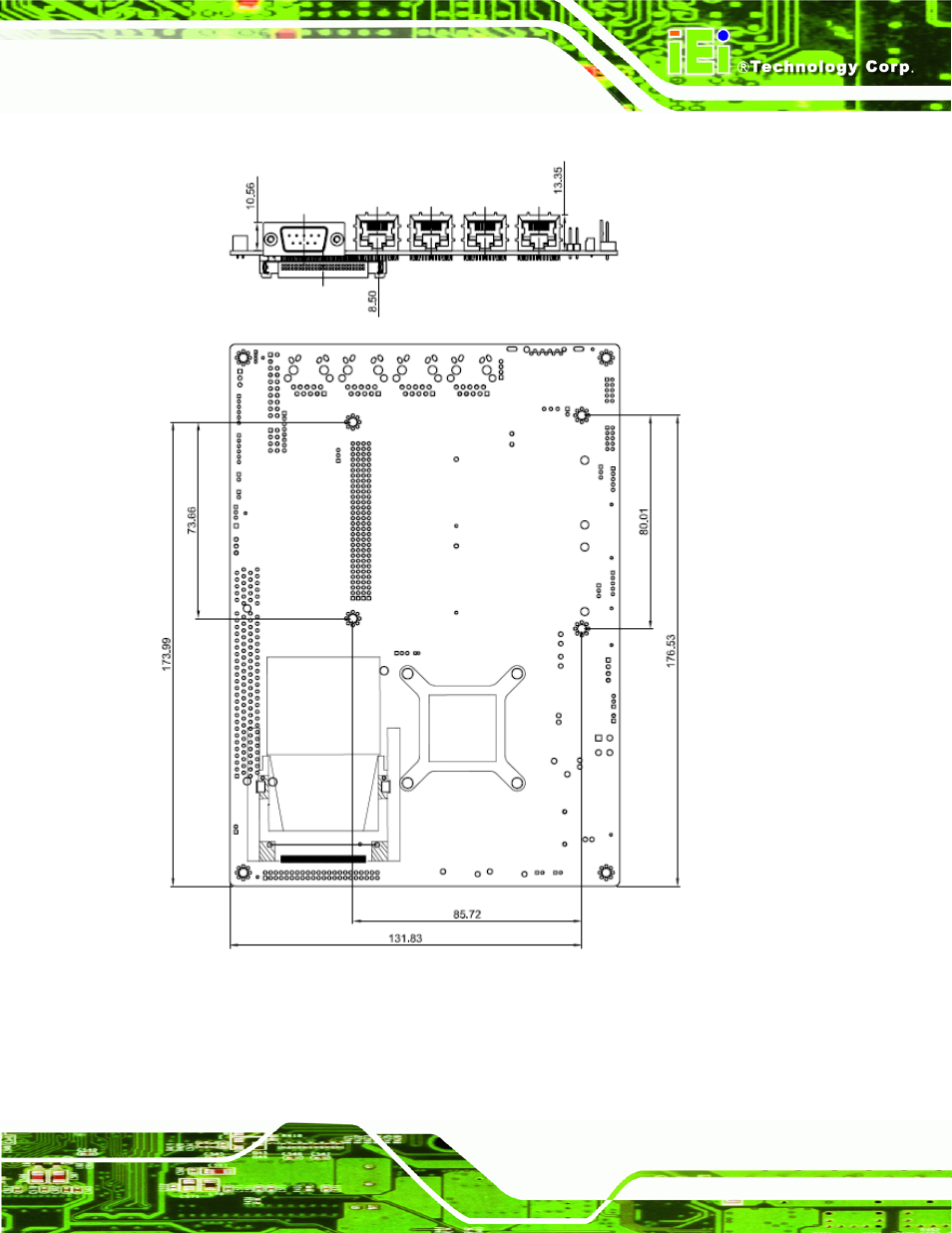 Figure 1-5: nova-pv-d5251/d4251 dimensions (mm) | IEI Integration NOVA-PV-D4251_D5251 v1.01 User Manual | Page 21 / 179