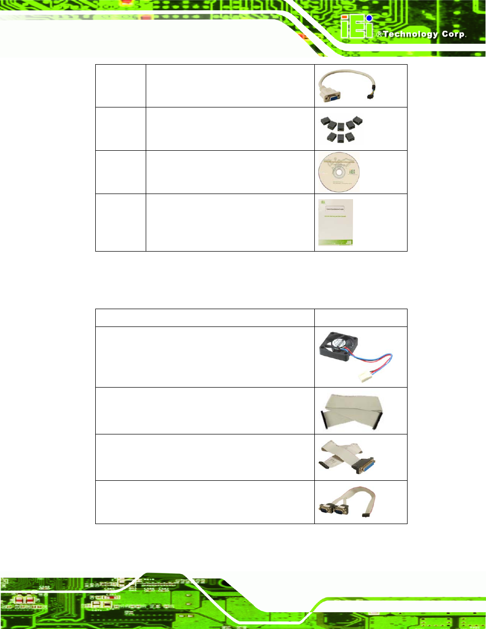 1 optional items | IEI Integration NOVA-PV-D4251_D5251 v1.01 User Manual | Page 29 / 179