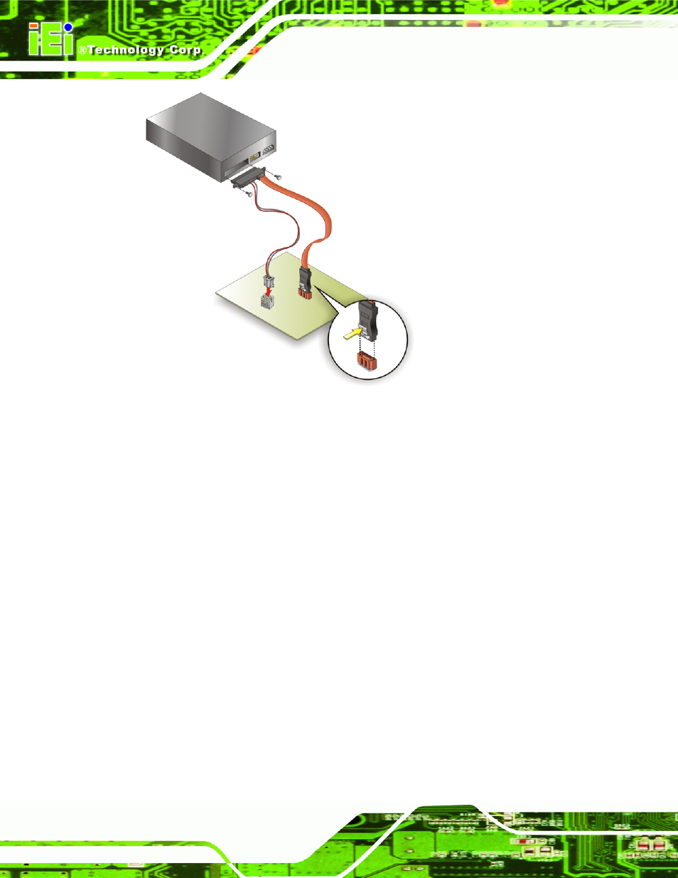 6 four serial port connector, Figure 4-17: sata drive connection | IEI Integration NOVA-PV-D4251_D5251 v1.01 User Manual | Page 98 / 179