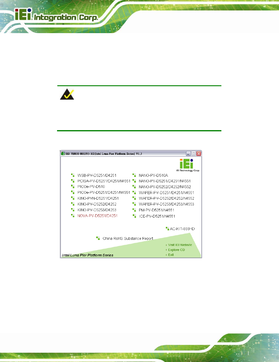 9 software installation | IEI Integration NOVA-PV-D4251_D5251 v1.10 User Manual | Page 104 / 194