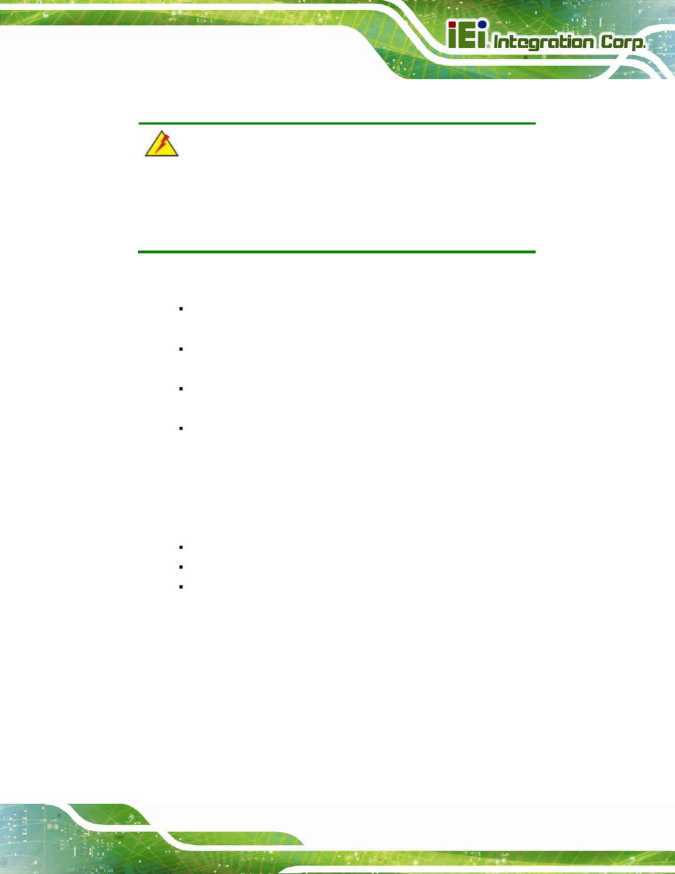 1 anti-static precautions, 2 unpacking precautions | IEI Integration NOVA-PV-D4251_D5251 v1.10 User Manual | Page 29 / 194