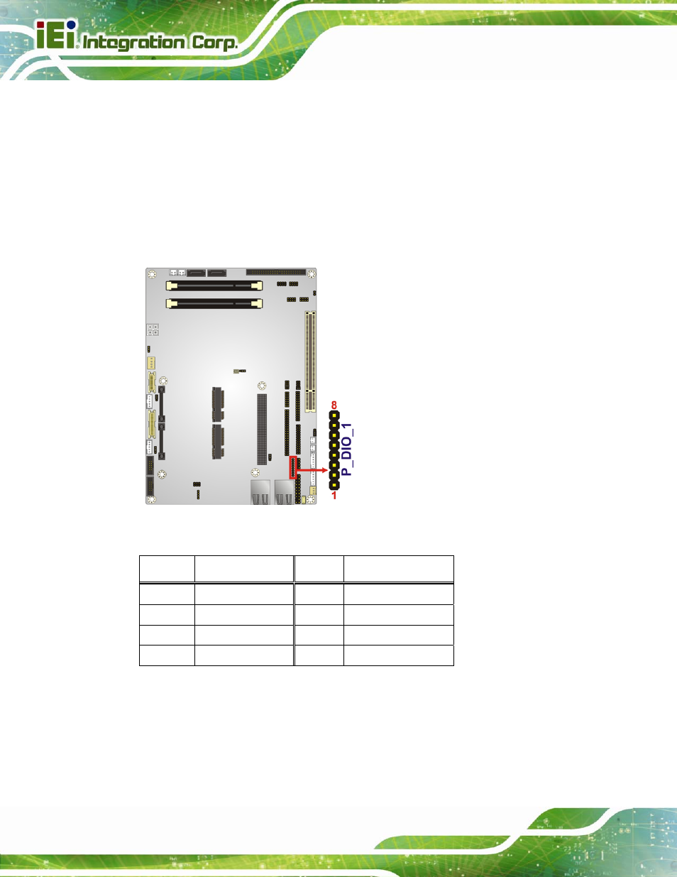 6 digital i/o programming port | IEI Integration NOVA-PV-D4251_D5251 v1.10 User Manual | Page 44 / 194