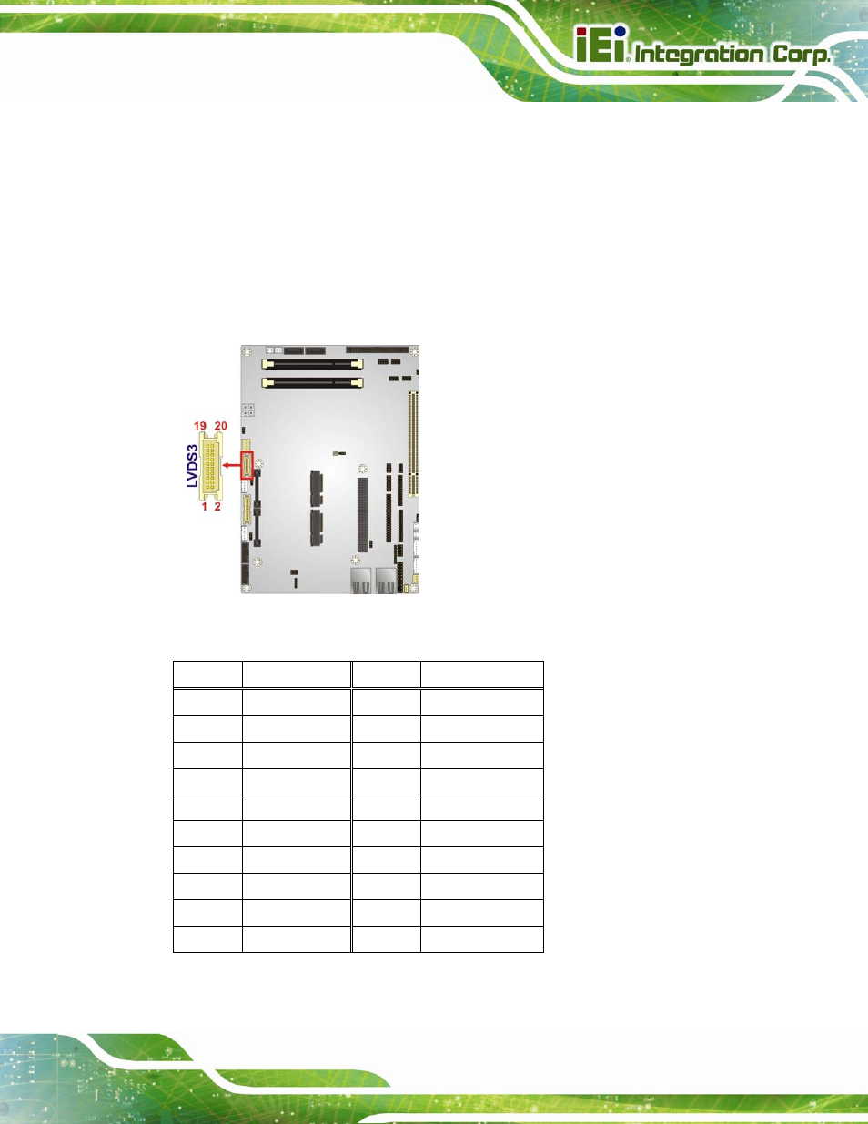 14 lvds lcd connector (18-bit single-channel) | IEI Integration NOVA-PV-D4251_D5251 v1.10 User Manual | Page 53 / 194