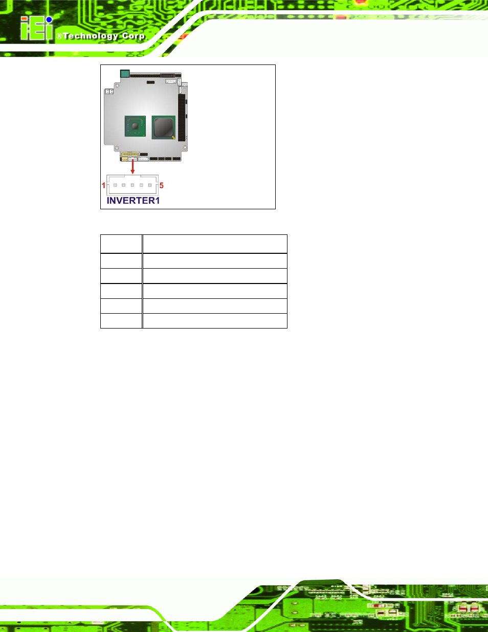 11 led and +5v output connector, Figure 3-12: lcd inverter connector location, Table 3-11: lcd inverter connector pinouts | IEI Integration PM-945GSE User Manual | Page 40 / 122