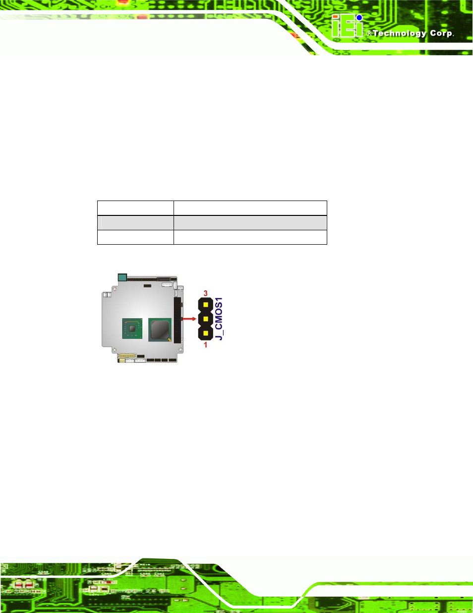 1 clear cmos jumper, 2 com3 rs-232/422/rs485 select jumper, Figure 4-3: clear bios jumper location | Table 4-1: clear bios jumper settings | IEI Integration PM-945GSE User Manual | Page 59 / 122