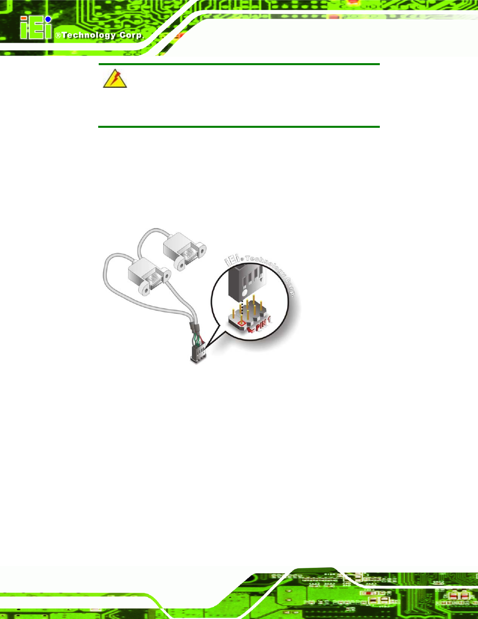 8 software installation, Oftware, Nstallation | Figure 4-14: dual usb cable connection | IEI Integration PM-945GSE User Manual | Page 70 / 122