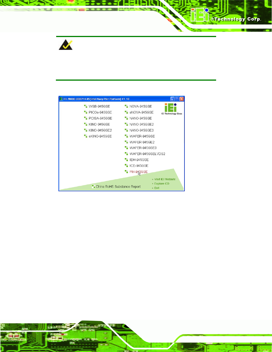 Figure 4-15: introduction screen | IEI Integration PM-945GSE User Manual | Page 71 / 122