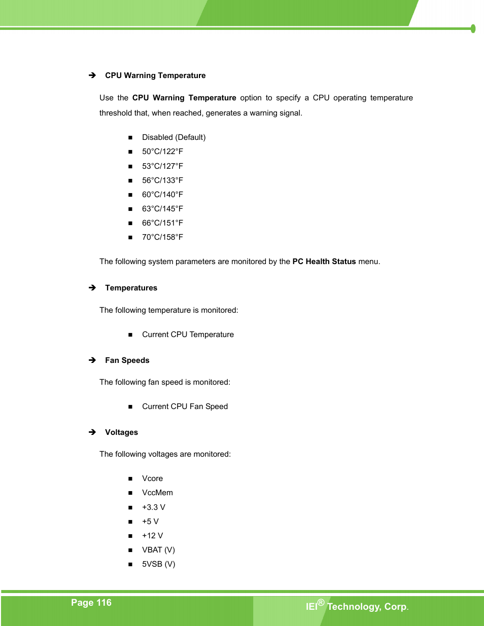 Page 116 iei® technology, corp | IEI Integration PM-LX-800 v1.0 User Manual | Page 116 / 147