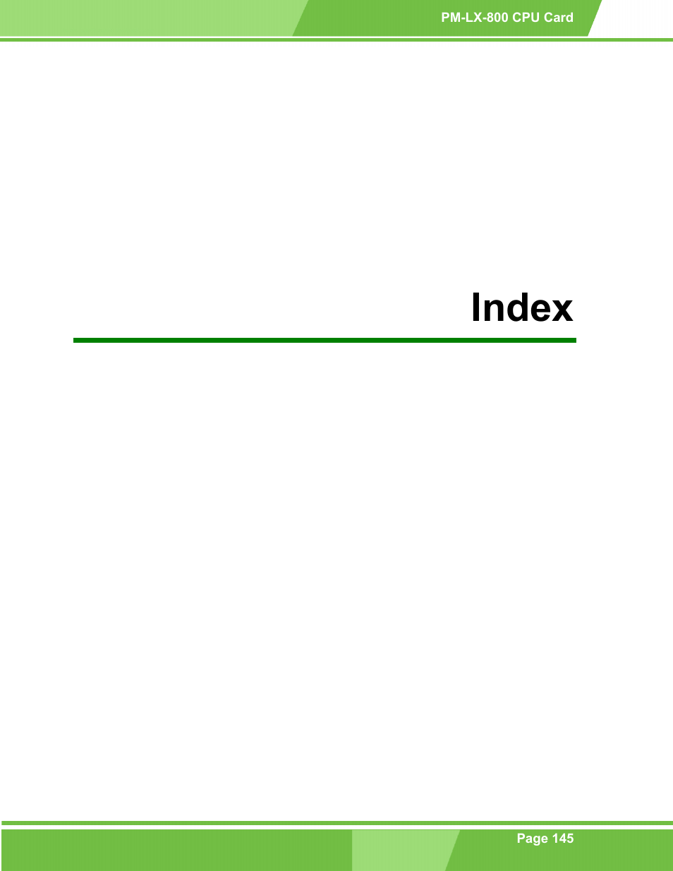 Index, Dindex | IEI Integration PM-LX-800 v1.0 User Manual | Page 145 / 147