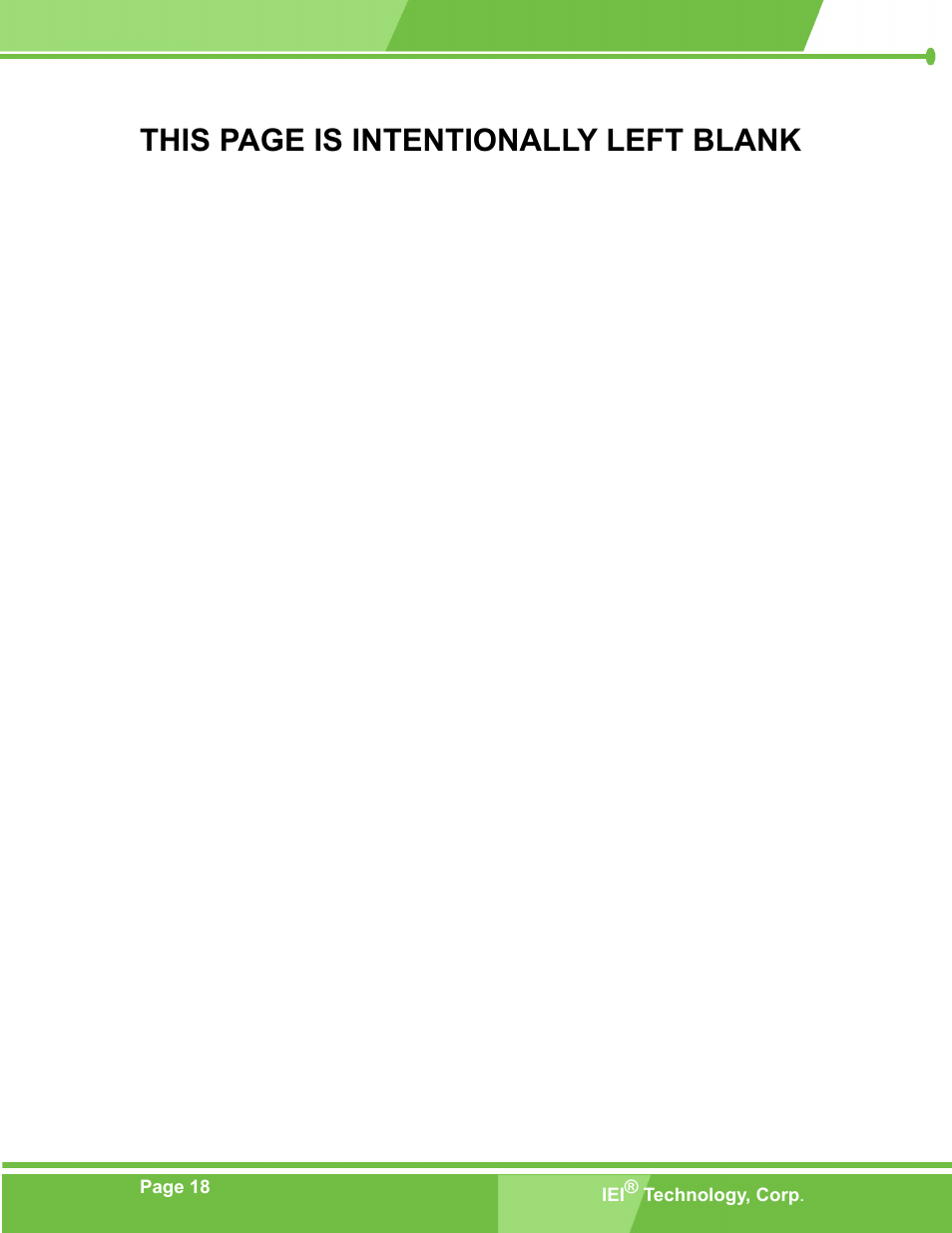 This page is intentionally left blank | IEI Integration PM-LX-800 v1.0 User Manual | Page 18 / 147