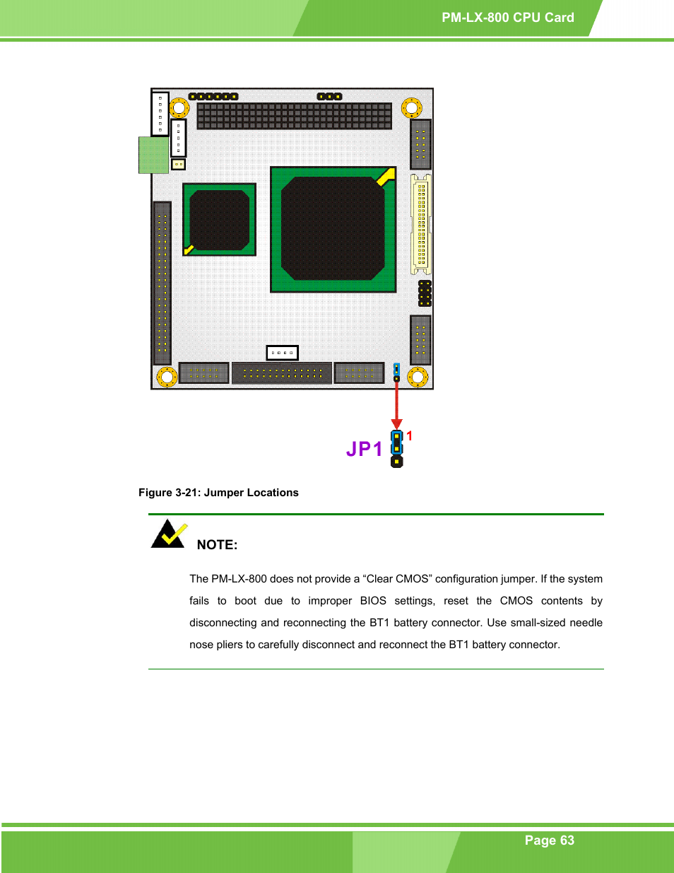 Figure 3-21: jumper locations | IEI Integration PM-LX-800 v1.0 User Manual | Page 63 / 147