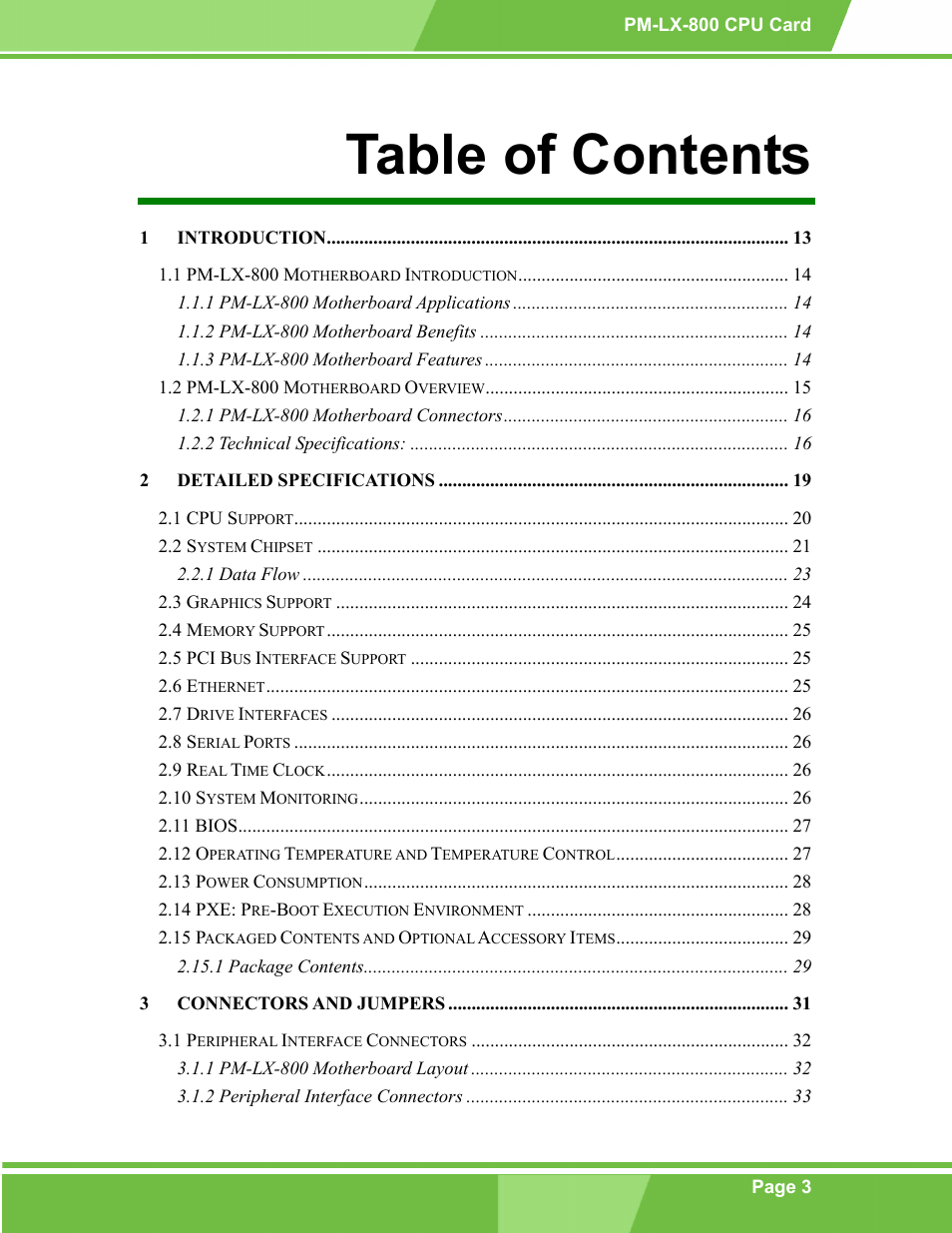 IEI Integration PM-LX-800 v1.10 User Manual | Page 3 / 147