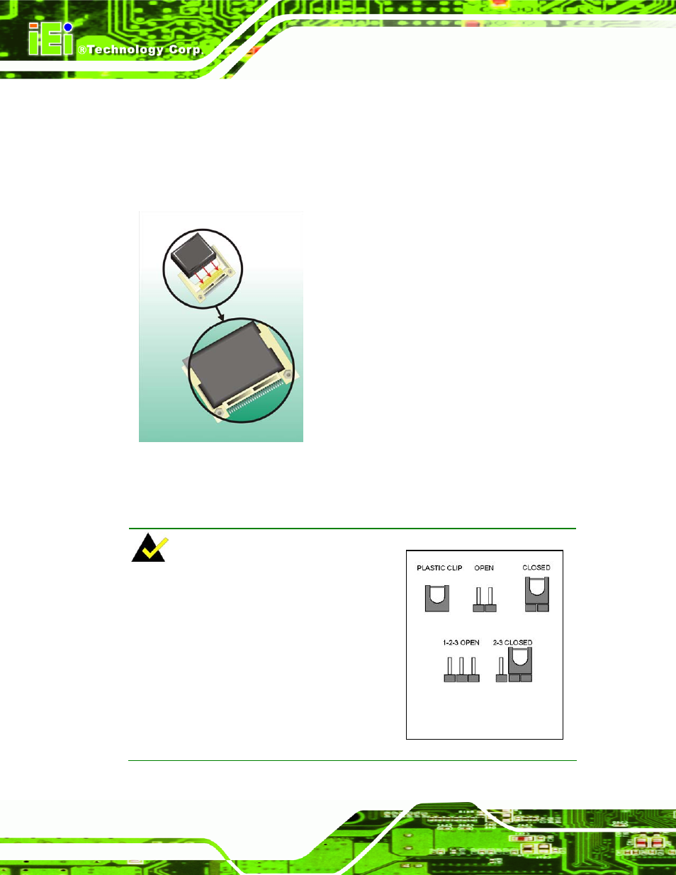 6 jumper settings, Umper, Ettings | Figure 4-2: compactflash® card installation | IEI Integration PM-LX2-800 User Manual | Page 56 / 123