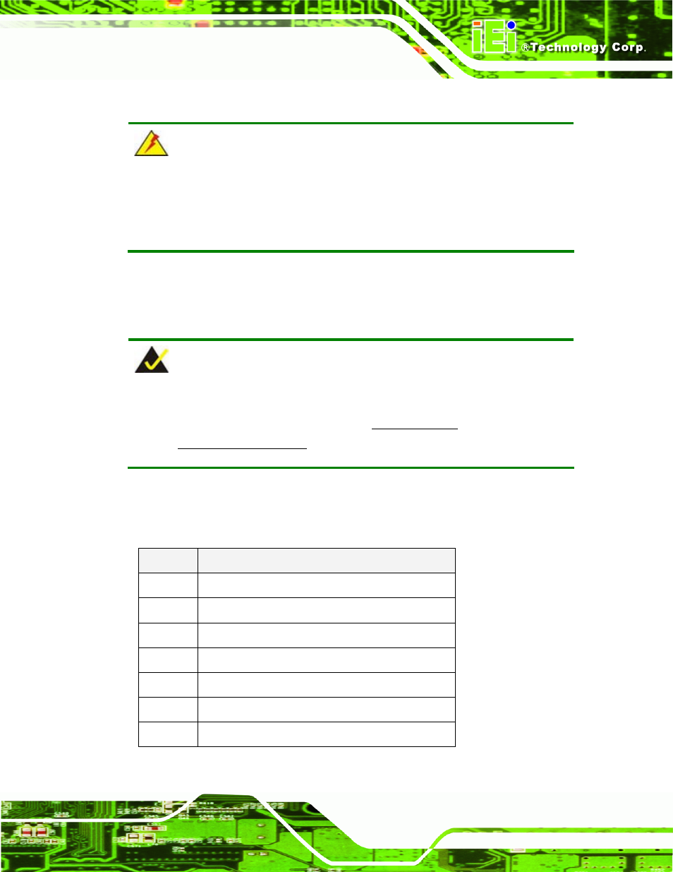 7 chassis installation, 8 internal peripheral device connections, Hassis | Nstallation, Nternal, Eripheral, Evice, Onnections, Table 4-3: iei provided cables, 7 chassis installation warning | IEI Integration PM-LX2-800 User Manual | Page 59 / 123