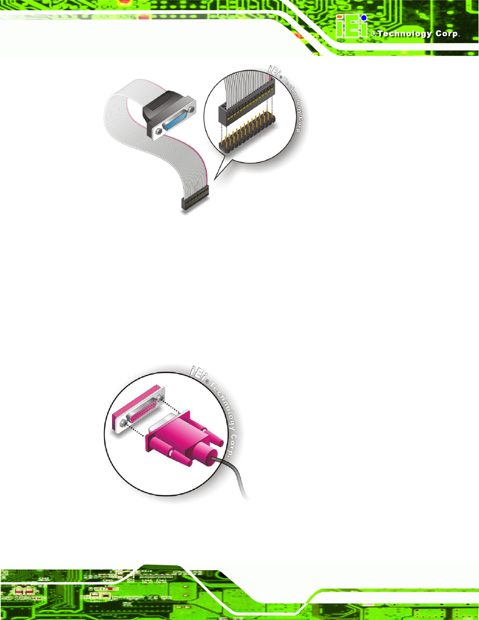 Figure 4-6: lpt cable connection, Figure 4-7: connect the lpt device | IEI Integration PM-LX2-800 User Manual | Page 63 / 123