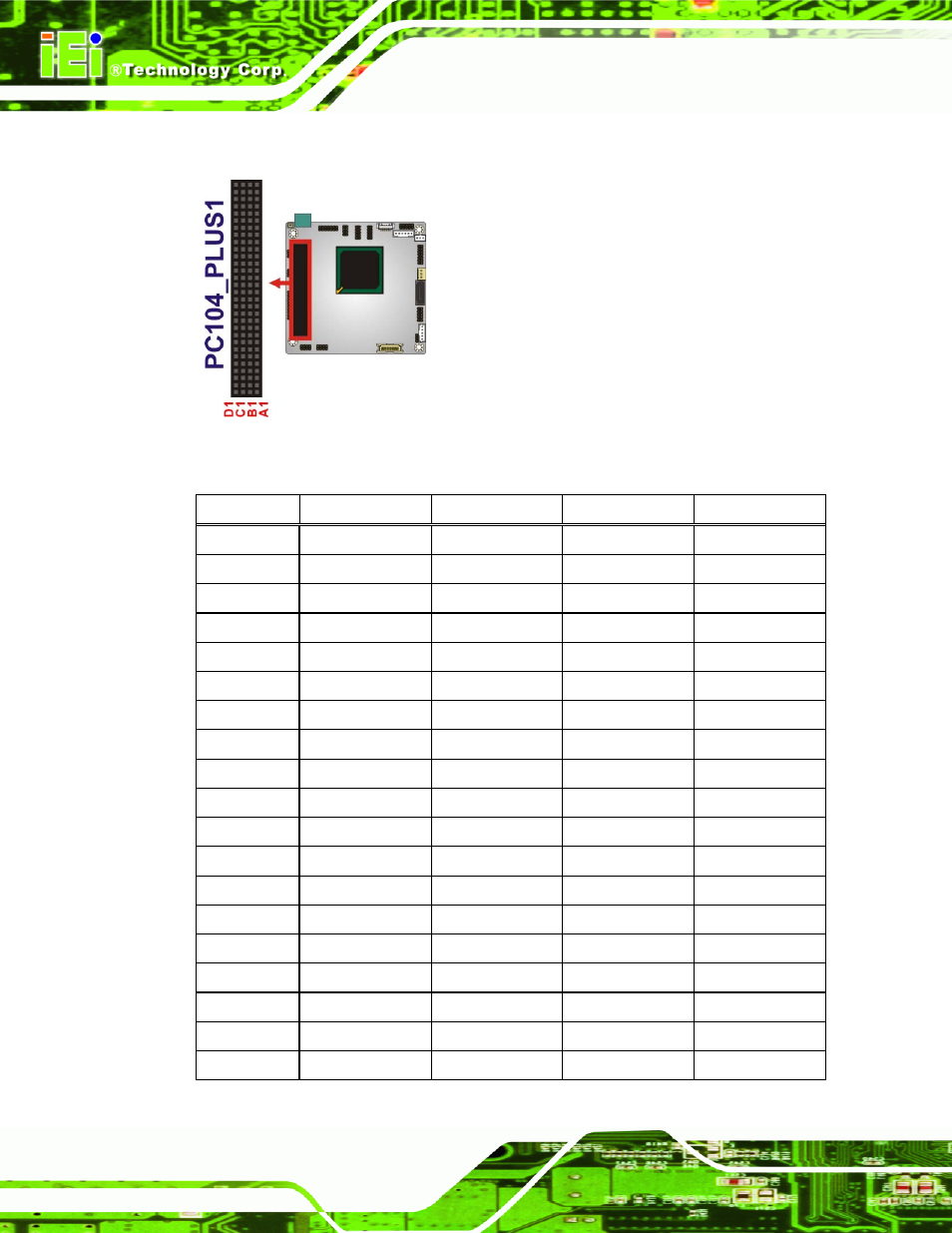 Figure 3-13: pci-104 connector location, See figure 3-13 | IEI Integration PM-PV-N4551_D5251 User Manual | Page 40 / 141