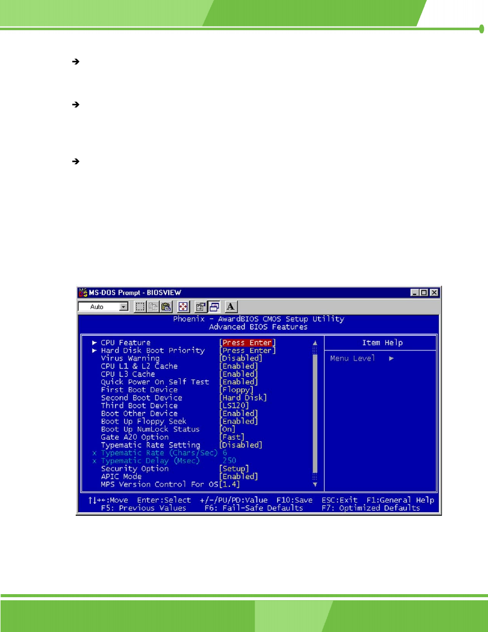 Advanced bios features | IEI Integration WAFER-LX v1.0 User Manual | Page 75 / 144