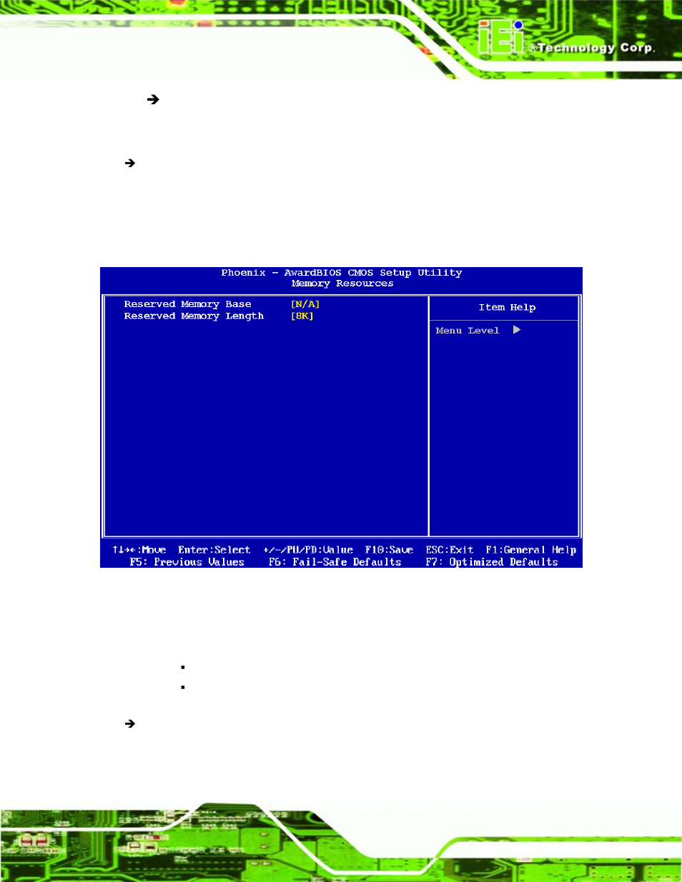 Bios menu 13: memory resources | IEI Integration WAFER-LX v1.22 User Manual | Page 133 / 227