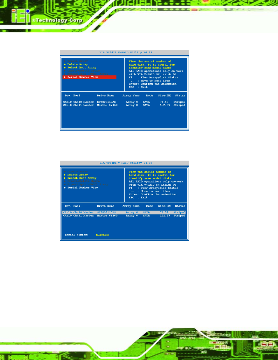 Figure 7-24: serial number view, Figure 7-25: serial number | IEI Integration WAFER-LX v1.22 User Manual | Page 150 / 227