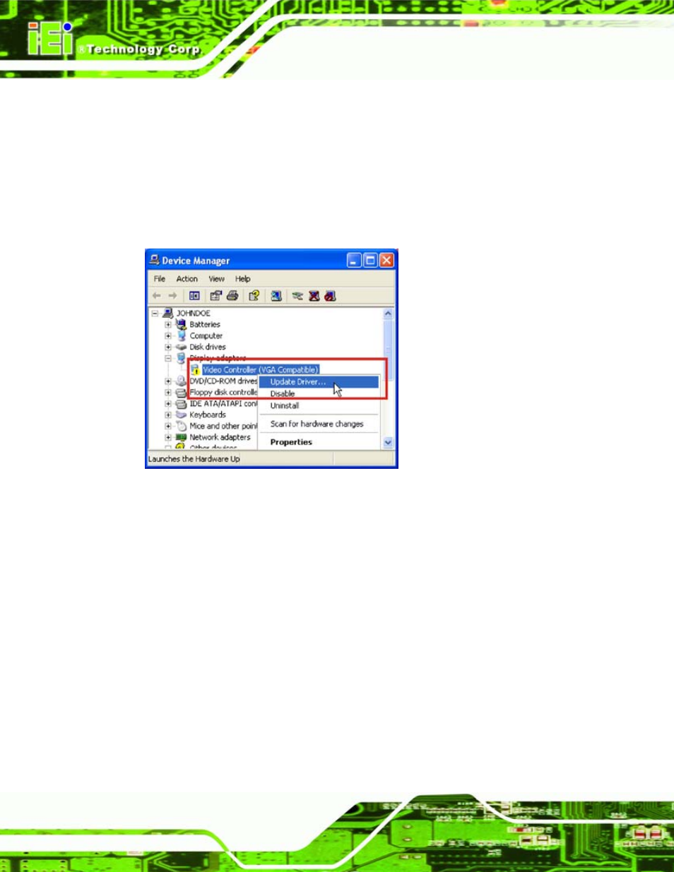3 vga driver, River, Figure 8-6: device manager | IEI Integration WAFER-LX v1.22 User Manual | Page 158 / 227