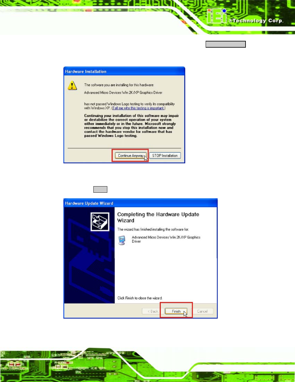 Figure 8-16: windows logo testing, Figure 8-17: installation complete | IEI Integration WAFER-LX v1.22 User Manual | Page 165 / 227