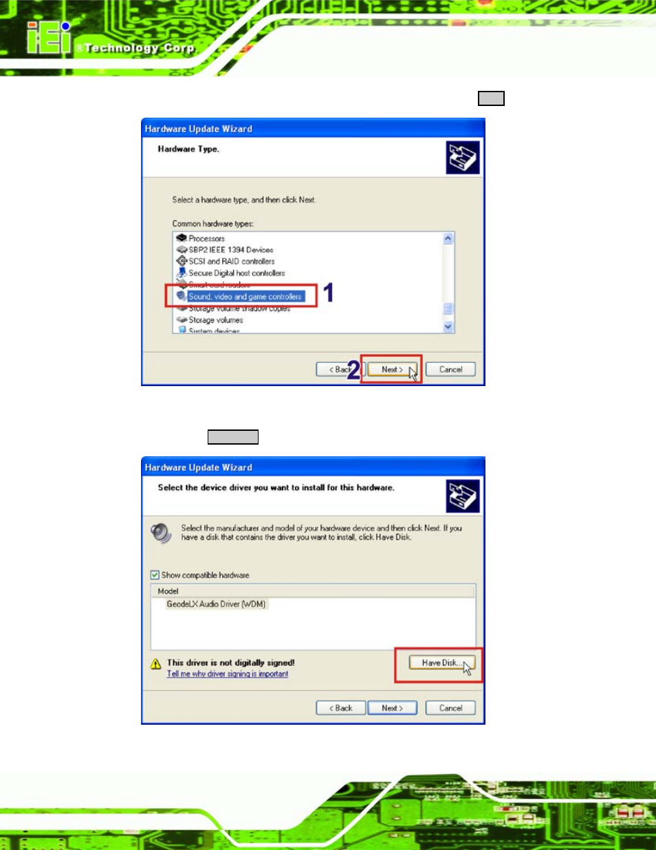 Figure 8-22: have disk, Figure 8-23: have disk | IEI Integration WAFER-LX v1.22 User Manual | Page 170 / 227