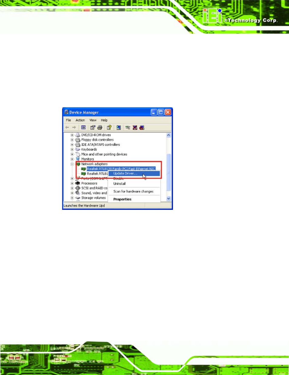 5 lan driver, River, Figure 8-31: device manager | IEI Integration WAFER-LX v1.22 User Manual | Page 175 / 227