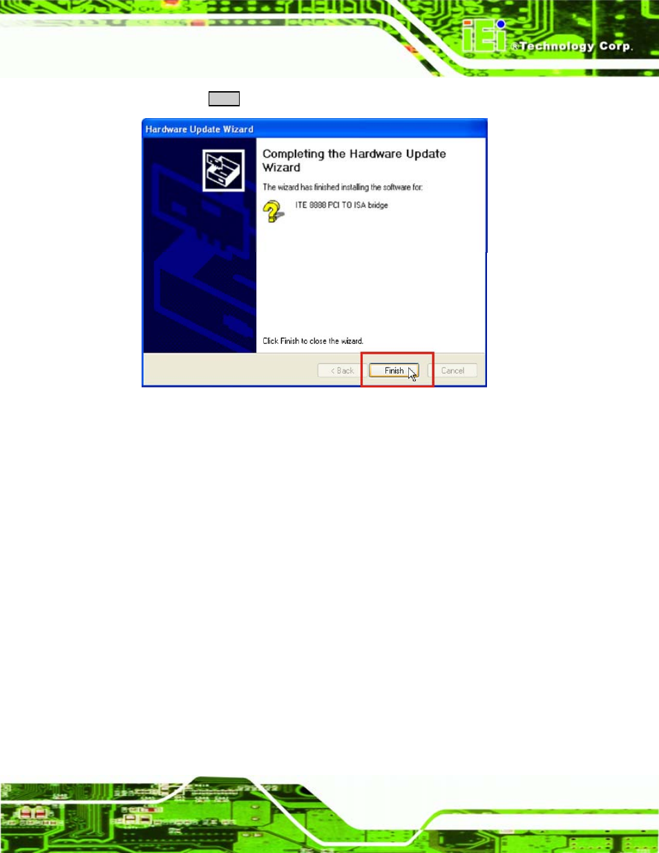 Figure 8-59: installation complete | IEI Integration WAFER-LX v1.22 User Manual | Page 193 / 227