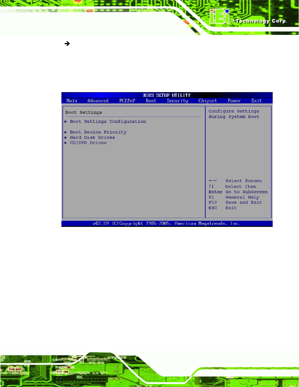 5 boot, 1 boot settings configuration | IEI Integration WAFER-945GSE v1.03 User Manual | Page 149 / 203