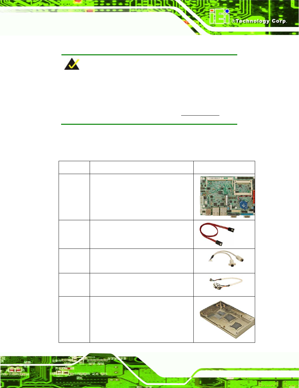 3 unpacking checklist, 1 package contents | IEI Integration WAFER-945GSE v1.03 User Manual | Page 53 / 203
