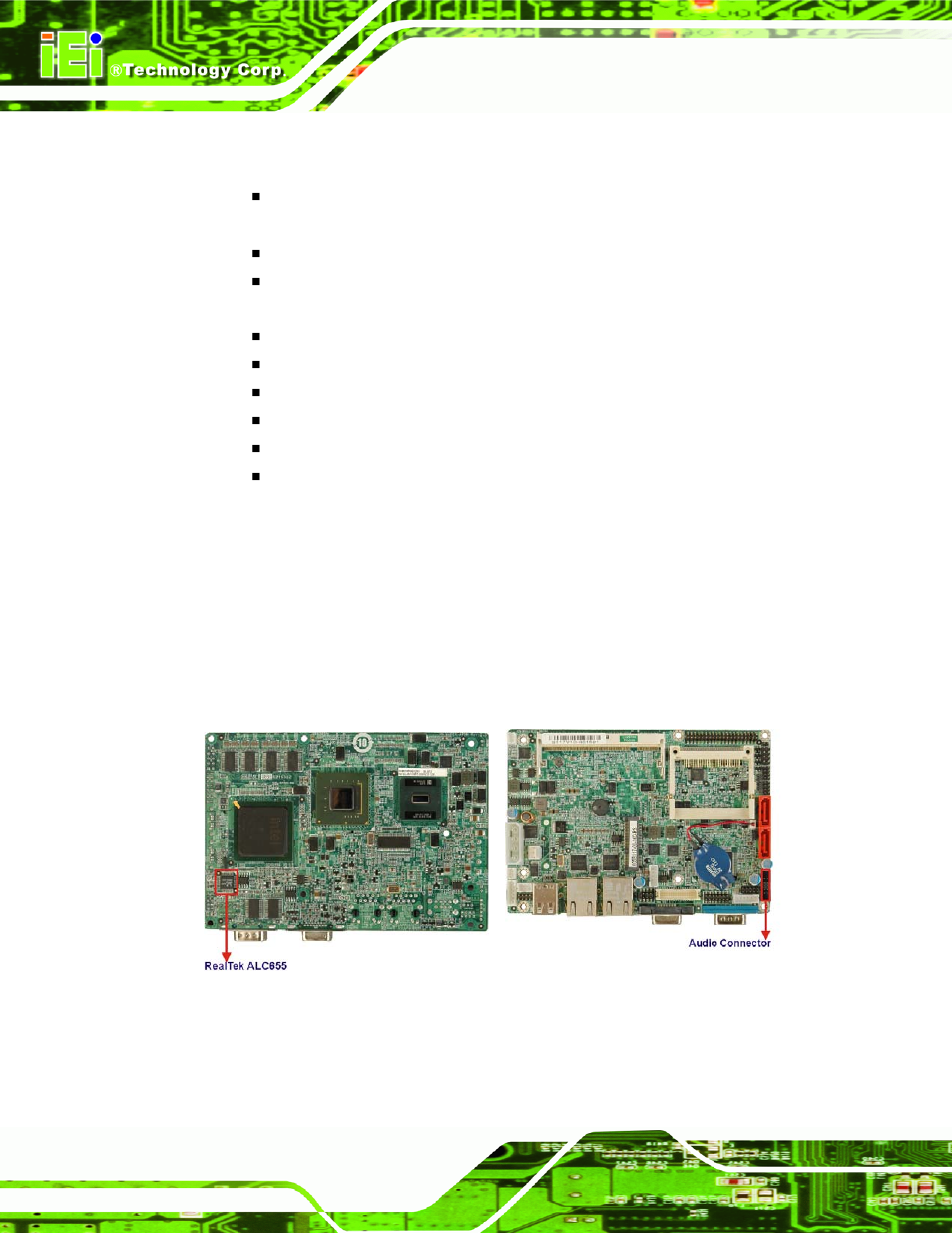 2 intel® ich7-m audio codec ’97 controller | IEI Integration WAFER-945GSE v1.04 User Manual | Page 38 / 203