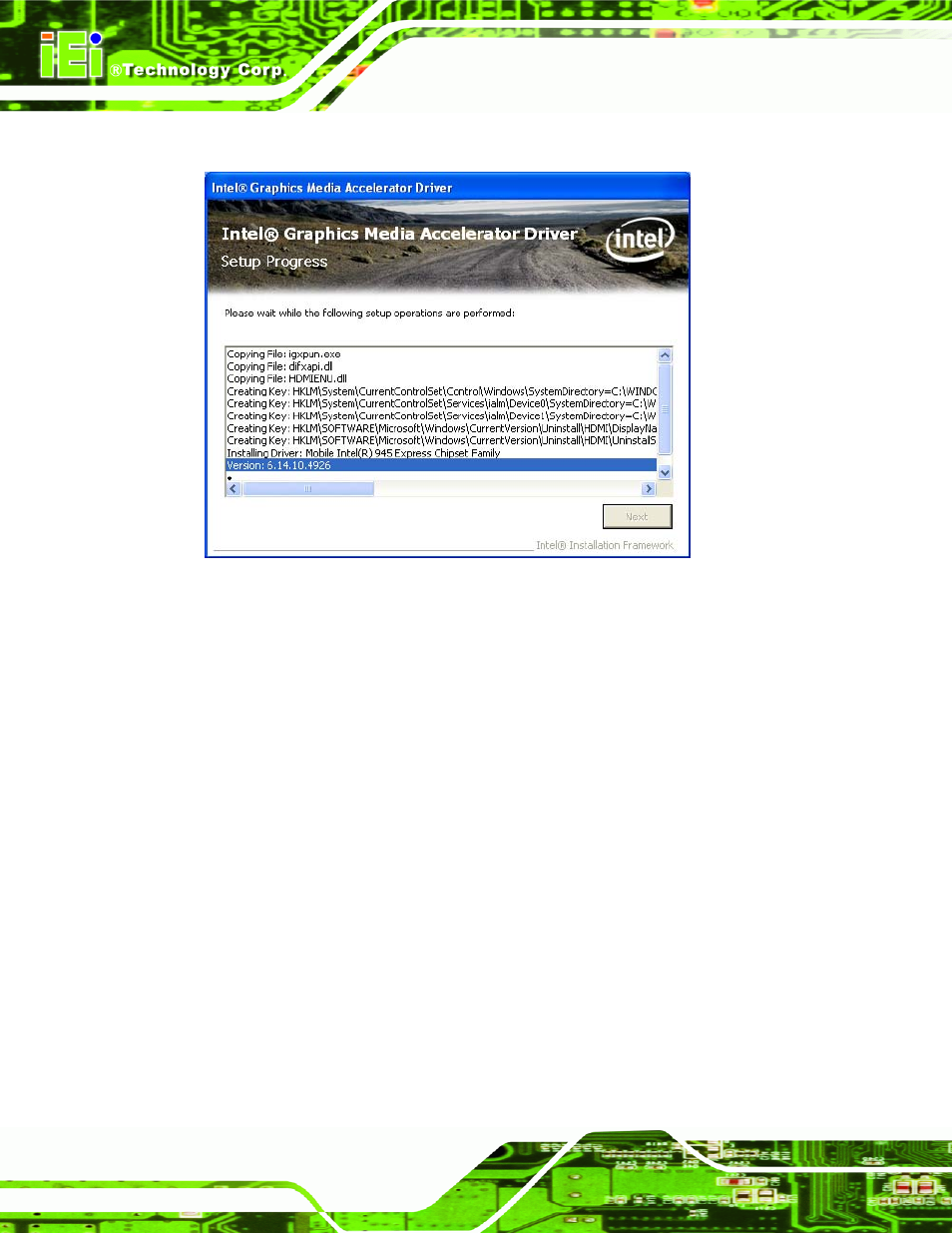 Figure 6-15: vga driver setup operations | IEI Integration WAFER-945GSE v2.01 User Manual | Page 131 / 182