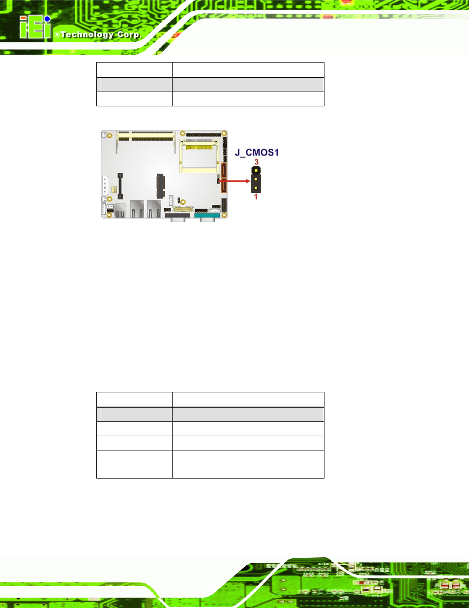 4 com 2 function select jumper, Figure 4-5: clear bios jumper location, Table 4-4: clear bios jumper settings | Table 4-5: com 2 function select jumper settings | IEI Integration WAFER-945GSE v2.01 User Manual | Page 61 / 182