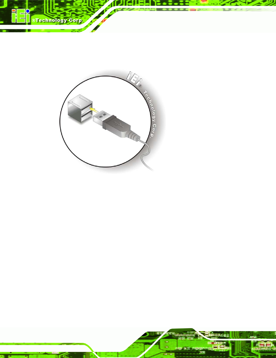 4 vga monitor connection, Figure 4-20: usb connector | IEI Integration WAFER-945GSE v2.01 User Manual | Page 77 / 182