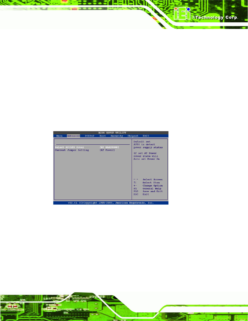 5 power configuration, Menu 8: power configuration | IEI Integration WAFER-945GSE2 v1.03 User Manual | Page 116 / 204