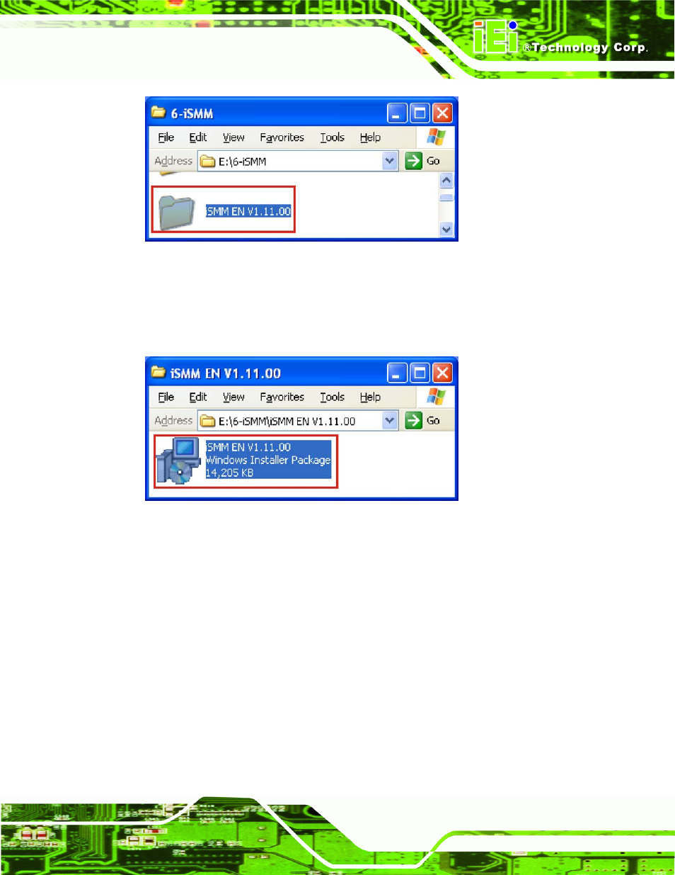Figure 7-35: ismm directory, Figure 7-36: ismm installation file | IEI Integration WAFER-945GSE2 v1.03 User Manual | Page 160 / 204