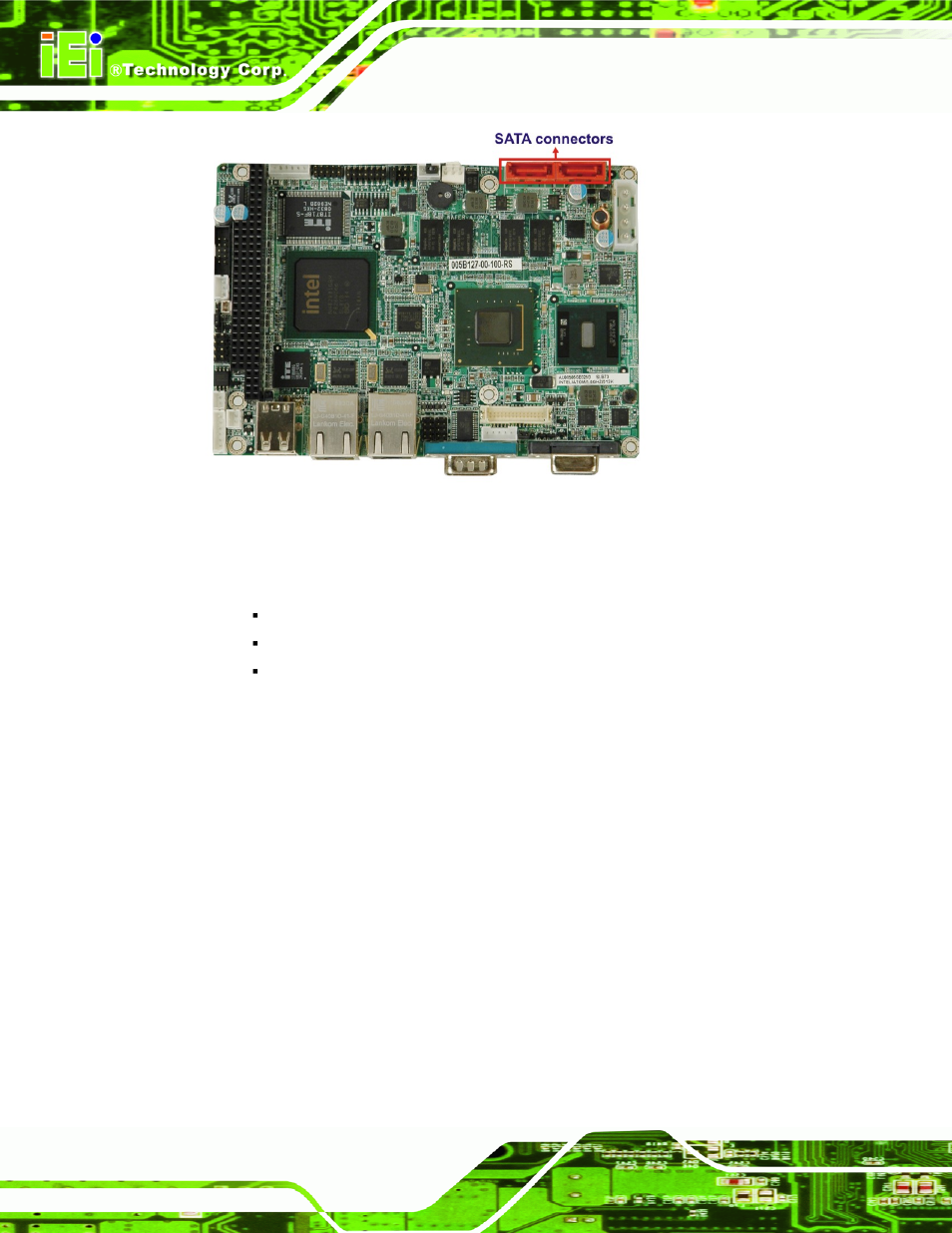 9 intel® ich7-m usb controller, 9 intel, Ich7-m usb controller | Figure 2-13: sata connectors | IEI Integration WAFER-945GSE2 v1.03 User Manual | Page 39 / 204