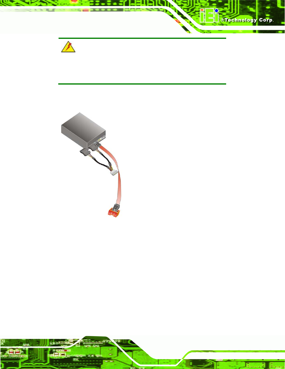 Figure 5-9: sata power drive connection | IEI Integration WAFER-945GSE2 v1.03 User Manual | Page 88 / 204