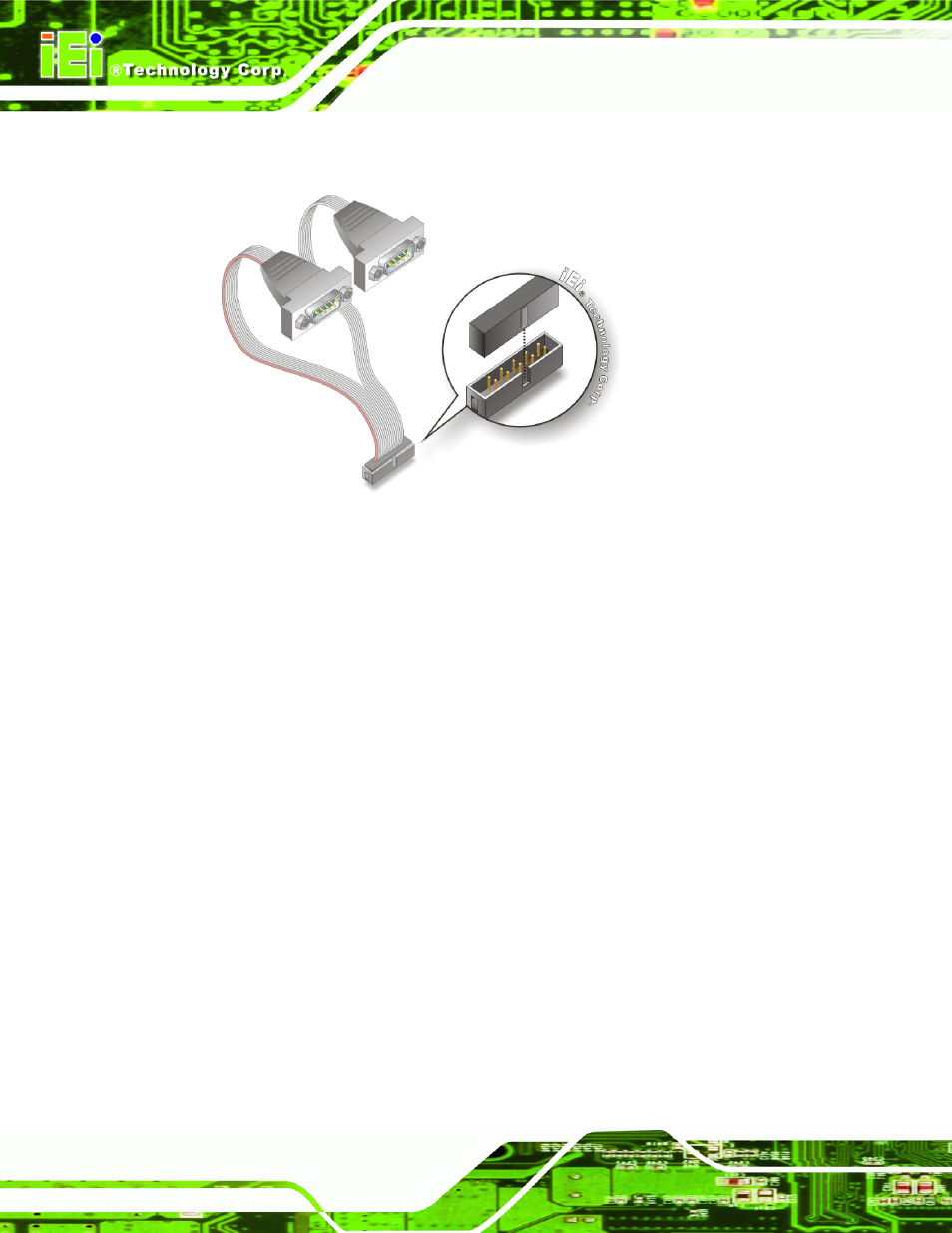 Figure 5-10: dual rs-232 cable installation | IEI Integration WAFER-945GSE2 v1.03 User Manual | Page 89 / 204