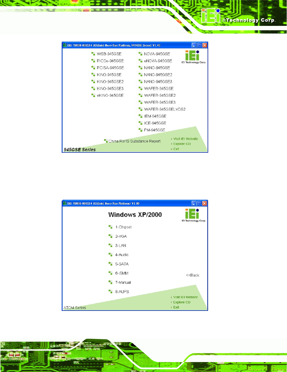 Figure 6-1: start up screen, Figure 6-2: drivers | IEI Integration WAFER-945GSE2 v2.00 User Manual | Page 118 / 177