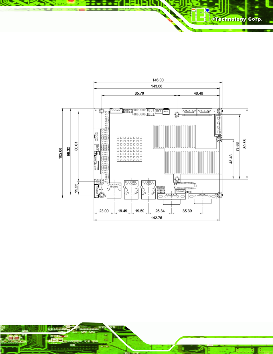 4 dimensions, 1 board dimensions, Imensions | IEI Integration WAFER-945GSE2 v2.00 User Manual | Page 20 / 177