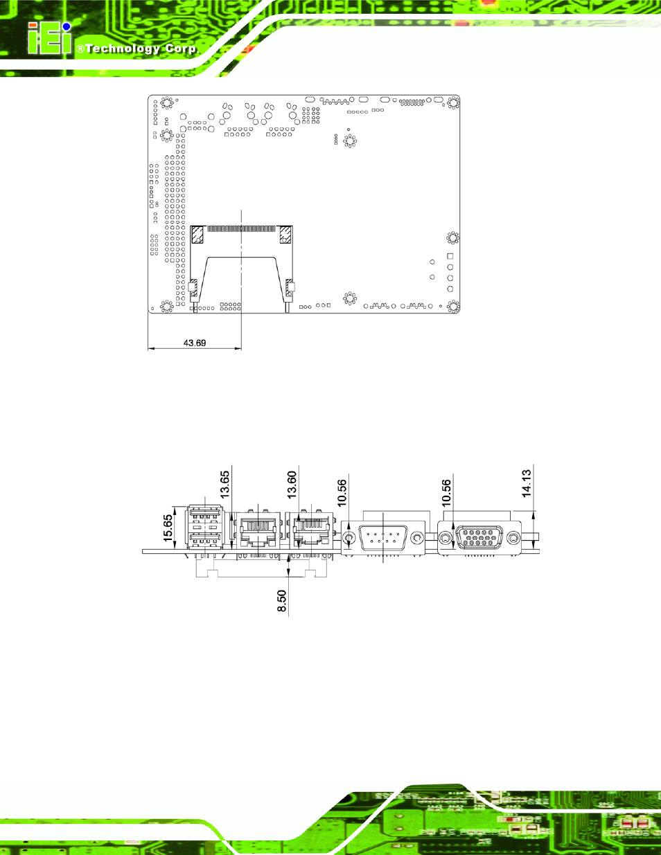 2 external interface panel dimensions, Figure 1-3: wafer-945gse2 dimensions (mm) | IEI Integration WAFER-945GSE2 v2.00 User Manual | Page 21 / 177