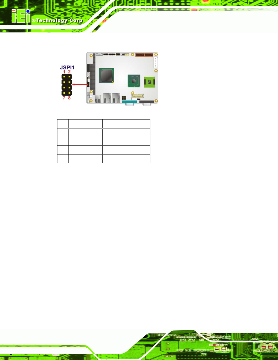 19 usb connectors (internal), Figure 3-20: spi flash connector, Table 3-21: spi flash connector | IEI Integration WAFER-945GSE2 v2.00 User Manual | Page 49 / 177