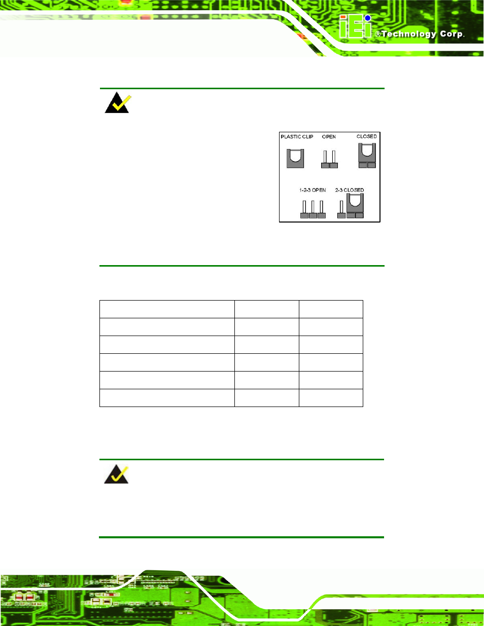 4 jumper settings, 1 at/atx power select jumper, Umper | Ettings, Table 4-1: jumpers | IEI Integration WAFER-945GSE2 v2.00 User Manual | Page 58 / 177