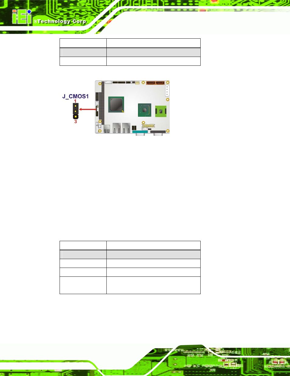 4 com 2 function select jumper, Figure 4-4: clear bios jumper location, Table 4-4: clear bios jumper settings | Table 4-5: com 2 function select jumper settings | IEI Integration WAFER-945GSE2 v2.00 User Manual | Page 61 / 177