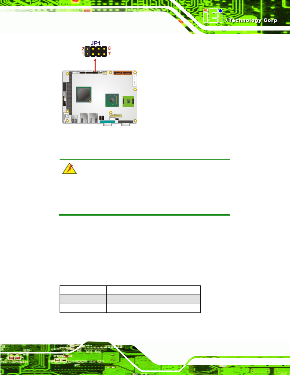 5 lvds voltage selection, Figure 4-5: com 2 function select jumper location, Table 4-6: lvds voltage selection jumper settings | IEI Integration WAFER-945GSE2 v2.00 User Manual | Page 62 / 177